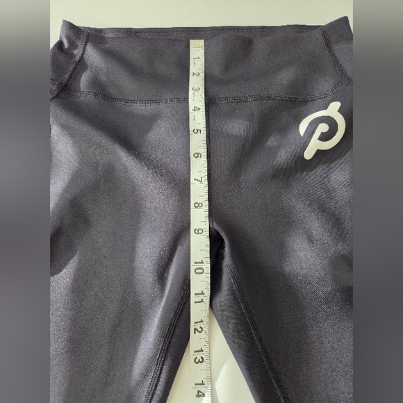 Clearance! Peloton Black Athletic Leggings with Vibrant Pink and Yellow Accents - Picture 11 of 13
